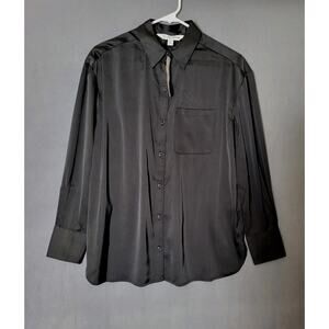 The Drop Women's Logan Oversized Drop-Shoulder Shine Shirt XSMALL